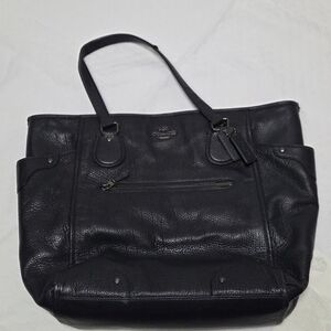 Coach Navy Soft Leather Tote Bag